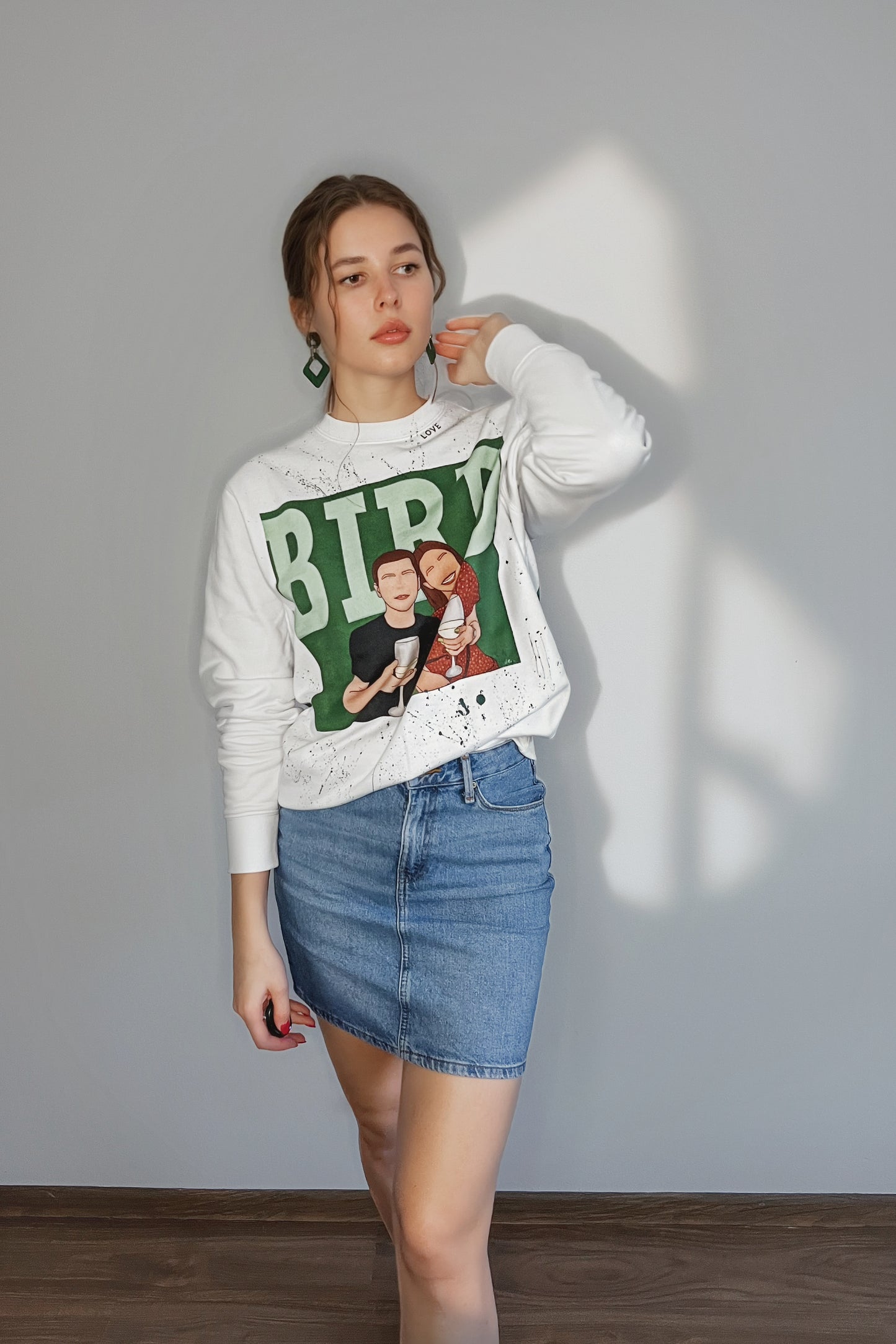 „Bird” Hanorac Personalizat cu Artă Unică Unisex