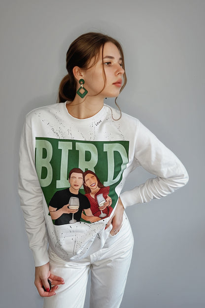 „Bird” Hanorac Personalizat cu Artă Unică Unisex